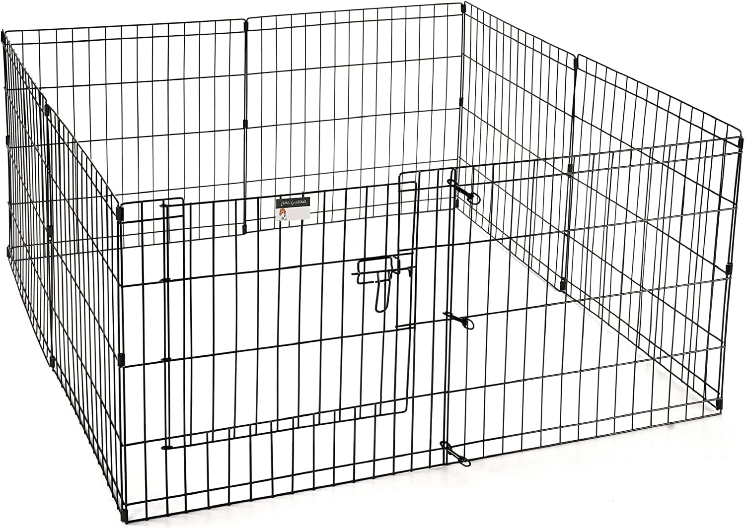 PETMAKER Puppy Playpen - Foldable 24-Inch Metal Exercise Enclosure with 8 Panels - Indoor/Outdoor Fence