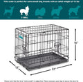 Midwest Double Door Enhanced Crate – Various-Sized Dog Crate with Leak-Proof Pan, Divider Panel, Patented Features, and Floor-Protecting Feet
