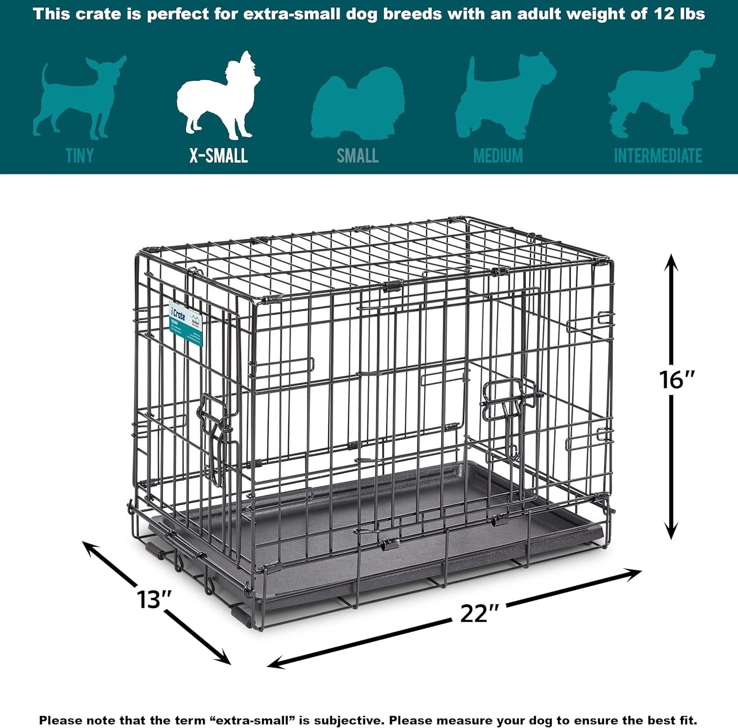 Midwest Double Door Enhanced Crate – Various-Sized Dog Crate with Leak-Proof Pan, Divider Panel, Patented Features, and Floor-Protecting Feet