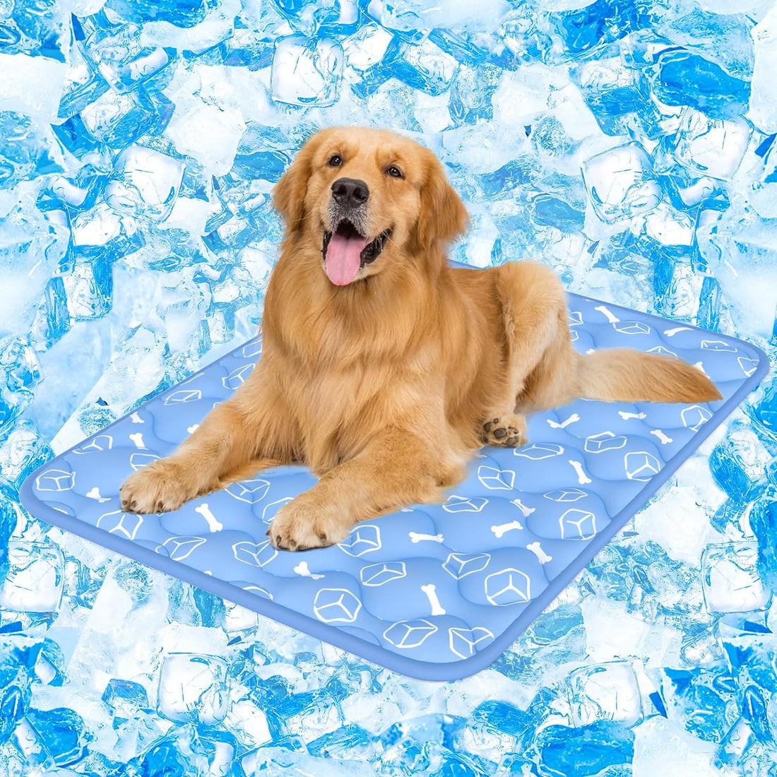 Cooling Mat for Extra Large Dogs - Waterproof & Washable Mat with Color-Changing Arc-Chill Cooling Fiber