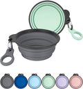 Aonkey Collapsible Dog Bowls with Integrated Bottle Carrier: Silicone, 15Oz, Portable for Hiking