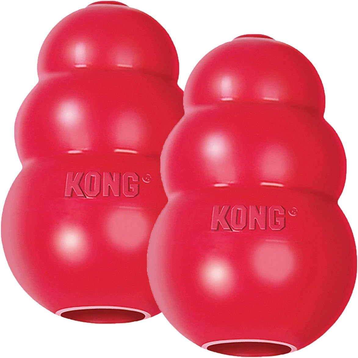 KONG Classic Medium Dog Toy: Chewable, Stuffable, with Unpredictable Bounce, Durable Rubber