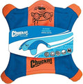 Chuckit! Medium Flying Squirrel Fetch Toy, Aerodynamic Design for Dogs, Orange & Blue