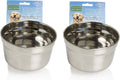 Lixit 20oz Quick Lock Dog Kennel Bowls for Wire Crates - Removable Granite Bowl for Easy Feeding