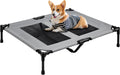 PRAISUN Large Outdoor Dog Bed - Elevated, Cooling, Portable with Oxford & Textilene Mesh