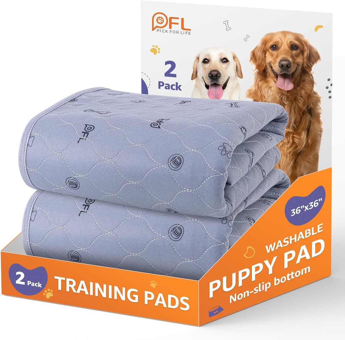 Washable Puppy Pads – Absorbent, Reusable Non-Slip Dog Pee Pads with Bone Print