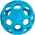 JW Pet Hol-Ee Roller, Puzzle Ball Dog Toy, Natural Rubber, Large, 5.5 Inch Diameter