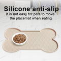 Anti-Slip Silicone Dog Food Mat - Waterproof, Raised Edge, Suitable for Small to Medium Pets