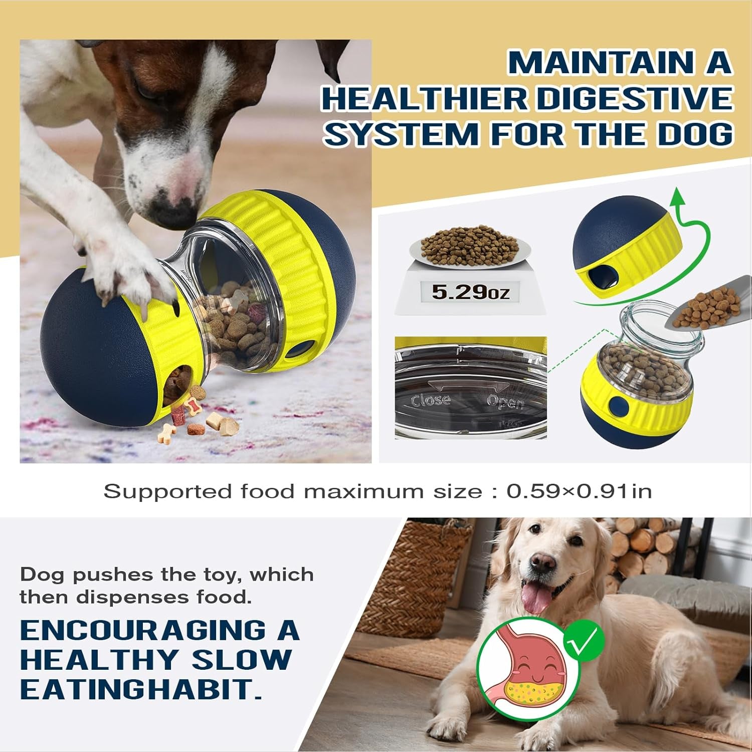 Adjustable Dog Puzzle Toy: Indestructible Treat Dispenser for All Chewers, Interactive