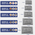 Washable Dog Crate Bed for Large Dogs - Non-Skid Comfort Pad Mat, Fits Metal Crates, Light Grey