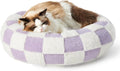 Lesure Donut Shaggy Plush Dog Bed: Calming, Anti-Slip, Various Colors & Sizes