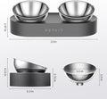 PETKIT Elevated Stainless Steel Pet Bowl: Non-Slip, Tilted, No-Spill Design, for Food & Water