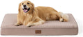 Bedsure Orthopedic Dog Bed - Memory Foam, 2-Layer, Washable Cover, Waterproof Lining, 36x27x3.5 Inch