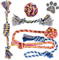 Puppy Chew Toys Set - Rope Dog Toy Pack for Teething, Tug-of-War & Play, Washable Cotton Ropes for Small Dogs