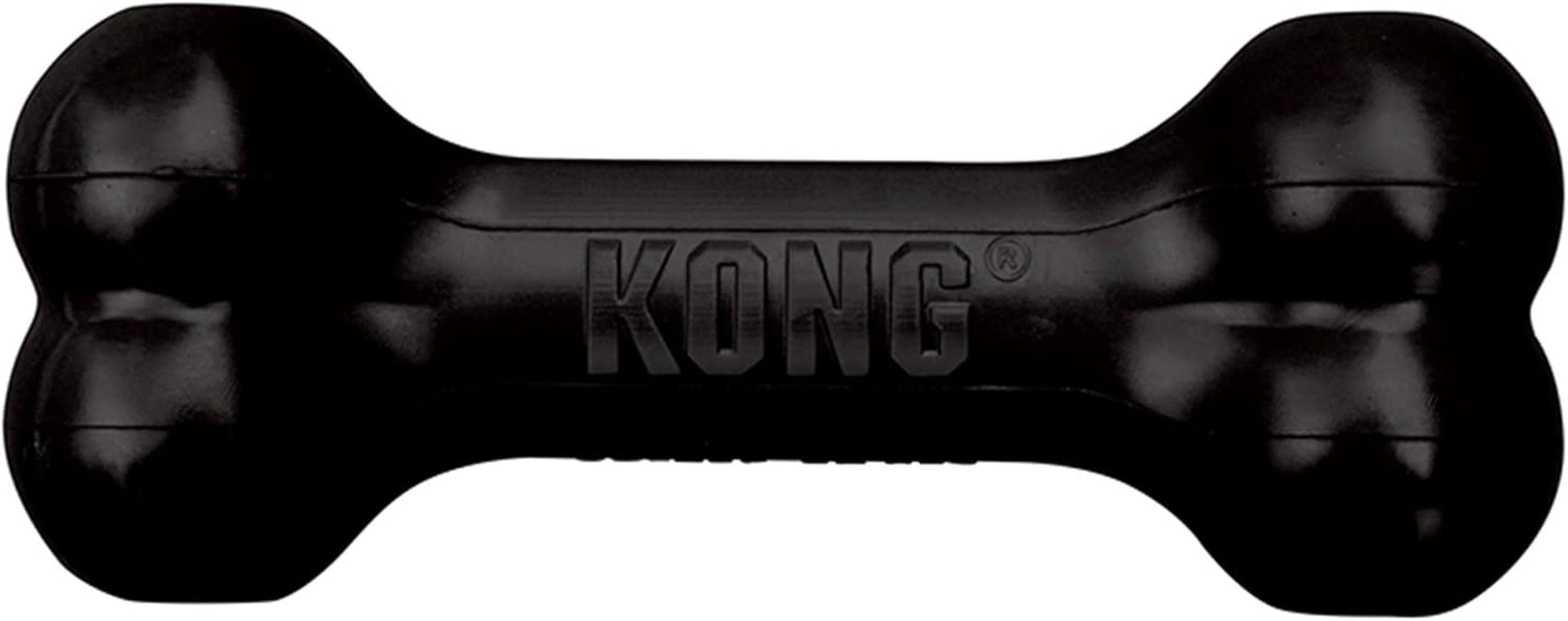 KONG Extreme Goodie Bone – The Most Durable Natural Rubber Dog Bone for Power Chewers, Black, Ideal for Medium Dogs