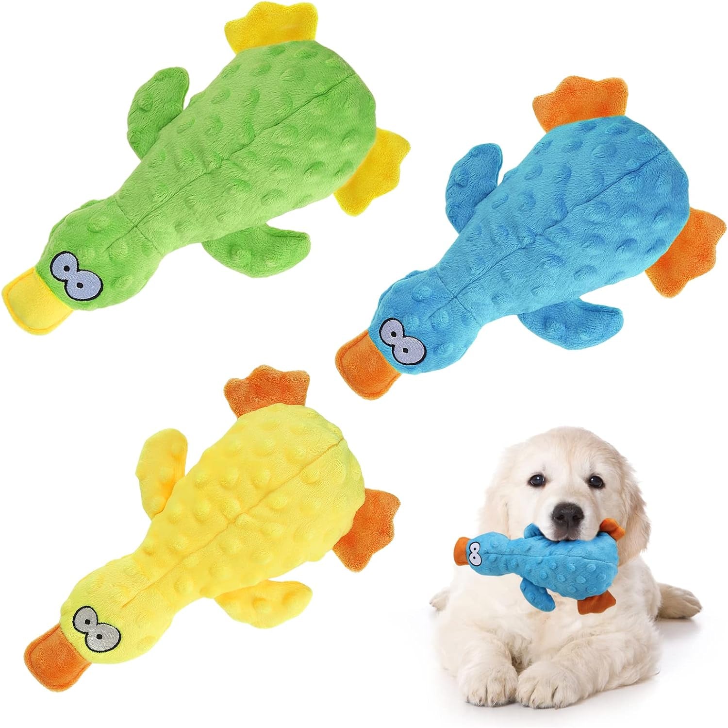 Alphatool Squeaky Dog Toy, Octopus Toys for Aggressive Chewers, Tough No Stuffing Plush Large Dogs, Crinkle Interactive Puppy Small Medium Dogs