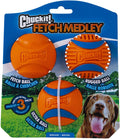 Chuckit! Dog Fetch Ball Medley, Medium, 3 Pack, Ultra, Rugged Balls Included