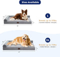 Orthopedic XL Dog Sofa Bed, Egg Foam, Bolster Cushion, Waterproof, Removable Cover