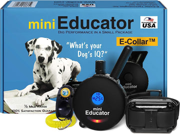 Educator ET-300 Black Ecollar, 1/2 Mile Range, 100 Levels, Waterproof, with Training Clicker