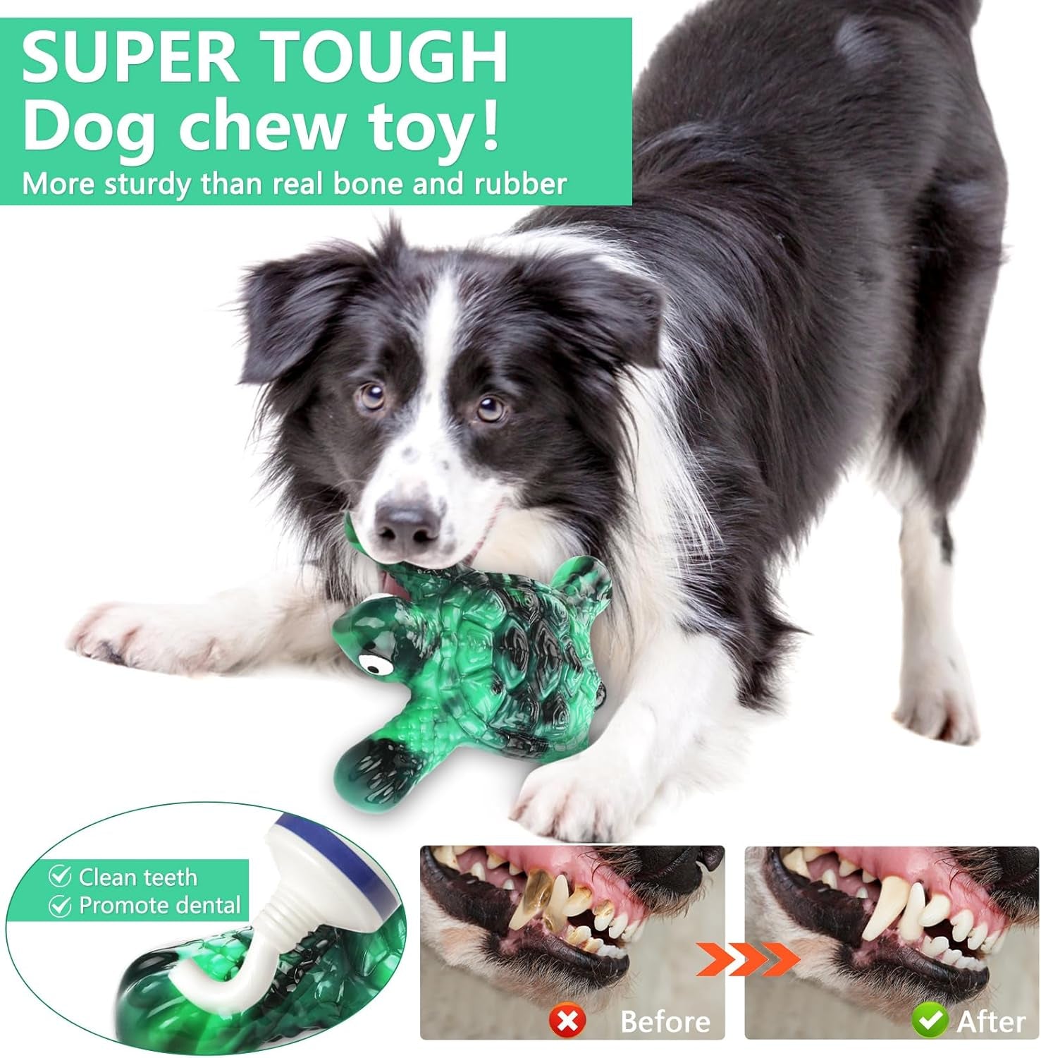 Indestructible Dog Chew Toy - Tough Bacon-Flavored Nylon Bones for Large Dogs, Perfect for Aggressive Chewers