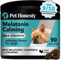 Pet Honesty Hemp Calming Chews for Dogs - Max Strength Anxiety Relief with Hemp, Valerian Root & Melatonin