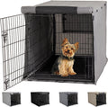 Gorilla Grip Heavy Duty Dog Crate Cover - Privacy Cover with Mesh Windows, Fits 30