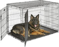 Midwest Double Door Enhanced Crate – Various-Sized Dog Crate with Leak-Proof Pan, Divider Panel, Patented Features, and Floor-Protecting Feet