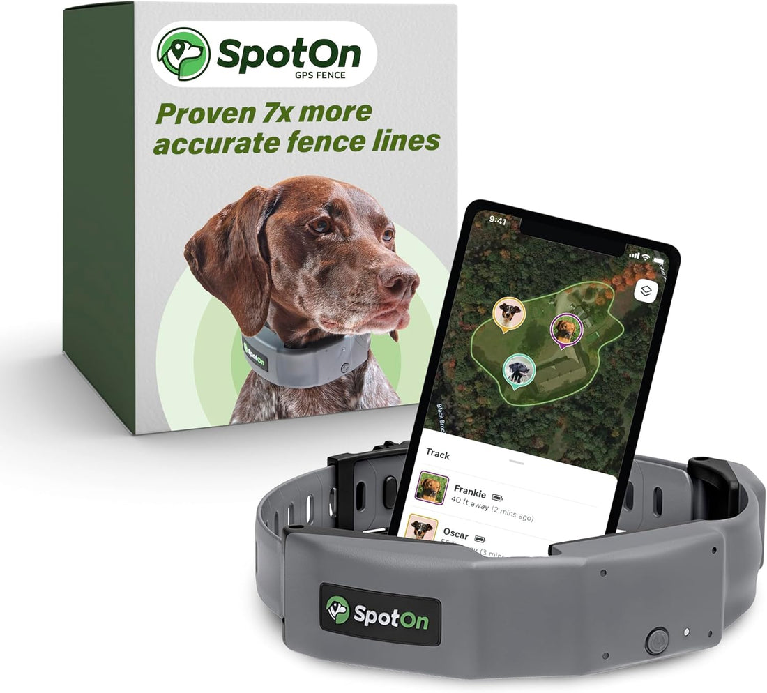 GPS Dog Fence – App-Based Wireless Dog Collar with Long Battery Life, Accurate & Reliable Virtual GPS Fence System