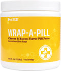 Pet MD Wrap a Pill – Peanut Butter Flavored Pill Paste for Dogs, Easy-to-Use Paste to Hide Pills and Medications