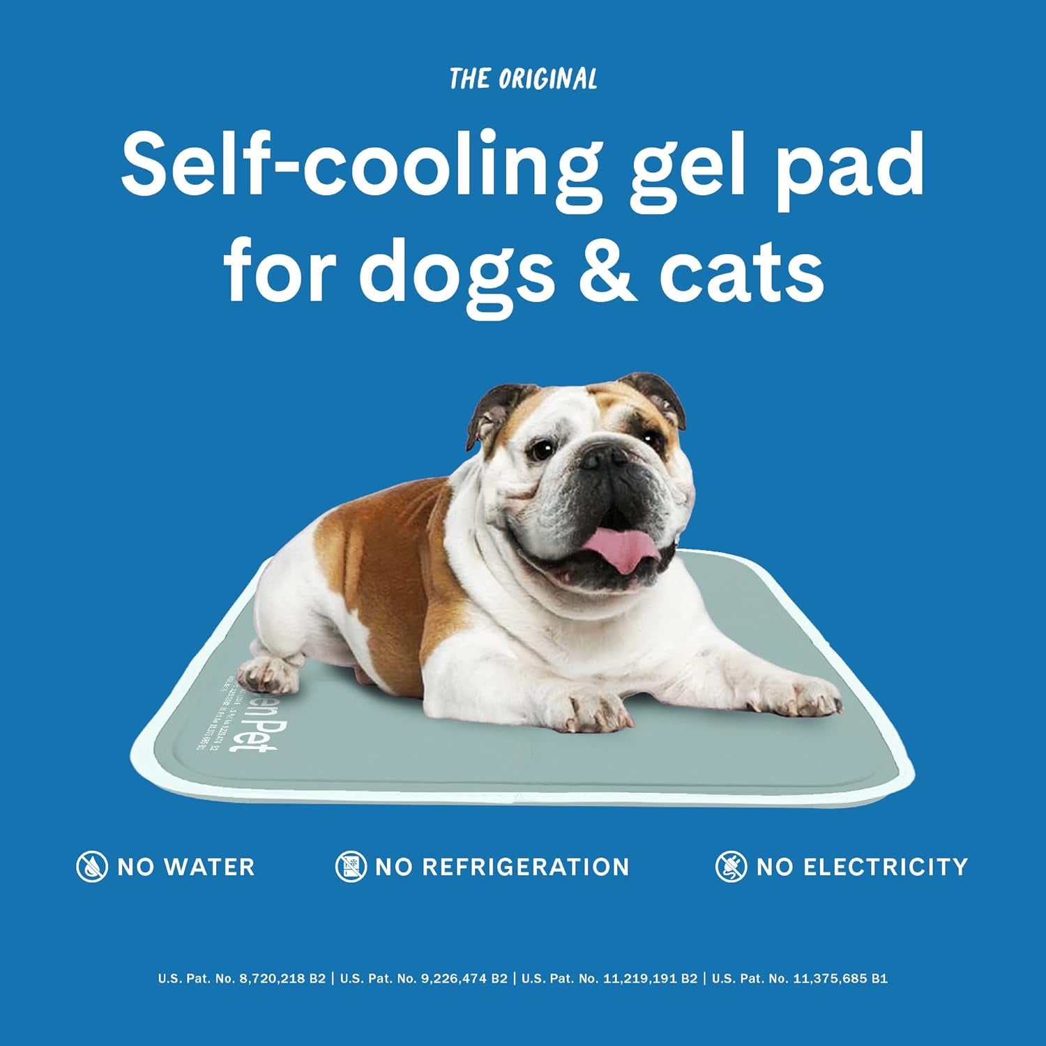 The Green Pet Shop Cooling Mat, Medium - Pressure-Activated, Non-Toxic Gel for Dogs & Cats, 21-45lbs