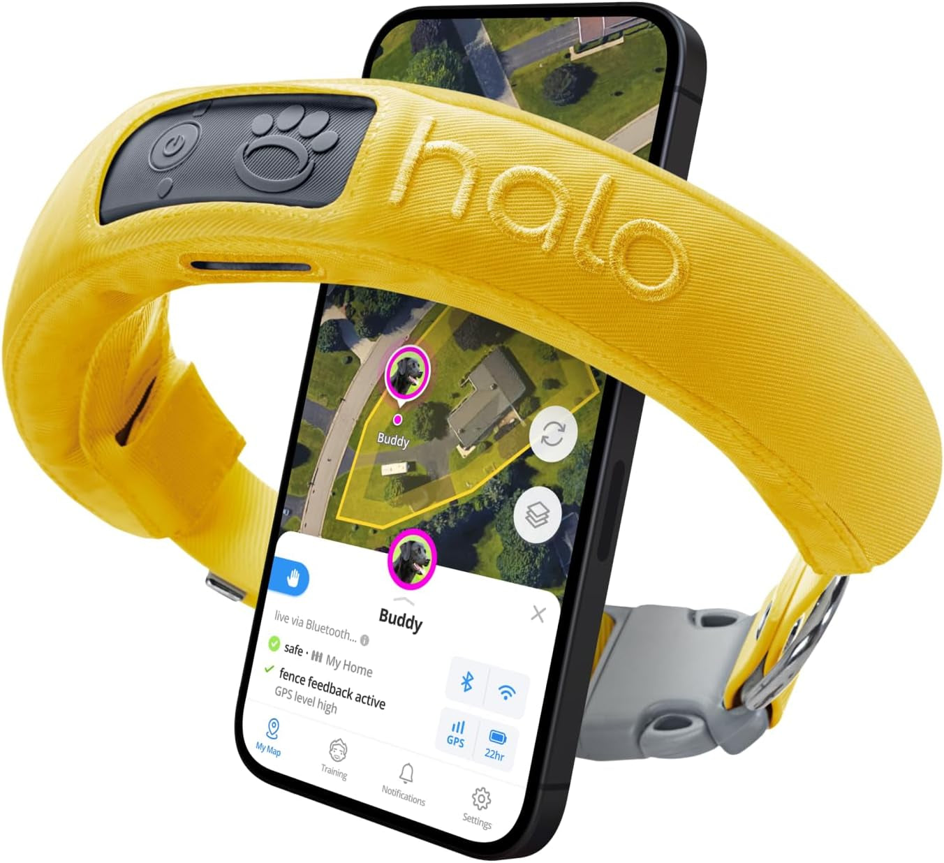 Halo Collar 3 – Wireless GPS Dog Fence & Training Collar with Real-Time Tracking, Waterproof and GPS-Enabled