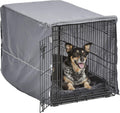 Midwest Double Door Dog Crate Kit – Includes Various Sized Dog Crate, Matching Gray Bed, Crate Cover, and Divider Panel, Durable & Easy to Clean