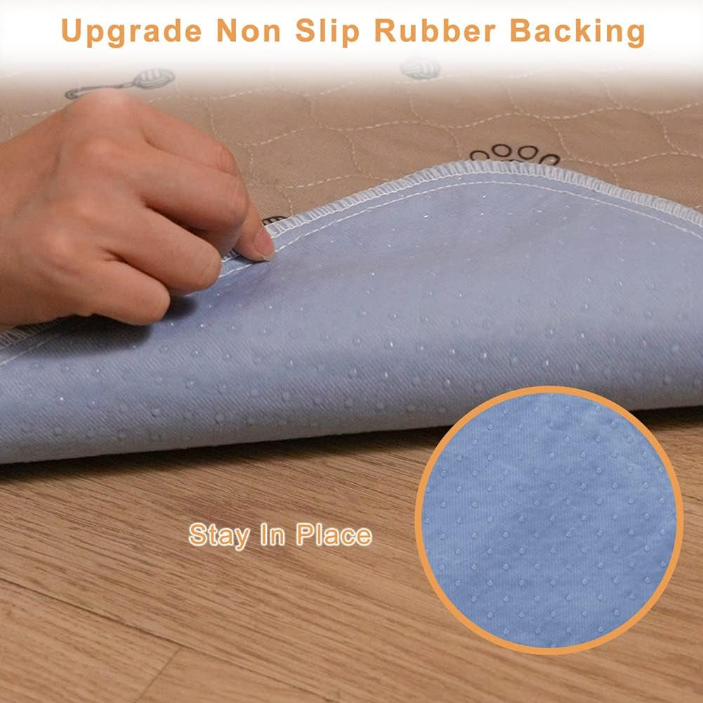 Peepeego 2-Pack Washable Dog Pads - Absorbent, Non-Slip, Reusable Puppy Pads with Free Comb