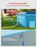 Peteast Foldable Dog Pool, Scratch Resistant, Octagonal, 71