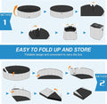 Niubya Foldable Dog Pool, Hard Plastic, Collapsible, 64x12