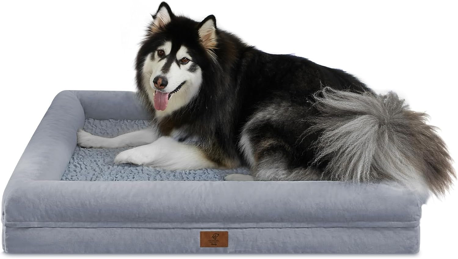 XL Orthopedic Dog Bed: Waterproof, Washable, Grey, Ideal for Large Dogs