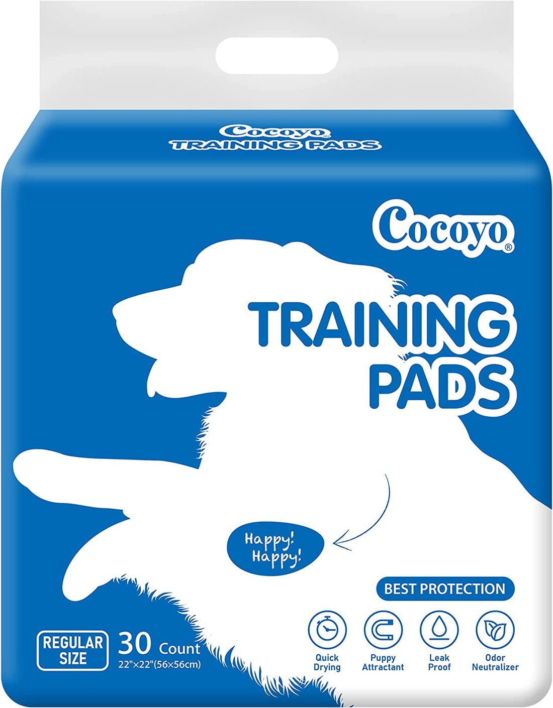 COCOYO Super Absorbent Puppy Training Pads - 30 Count, Best Value Leak-Proof Dog Pee Pads for Potty Training