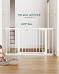 Cumbor Extra Wide Baby & Dog Gate - Walk Thru Auto-Close Gate for Stairs & Doorways, Easy Install