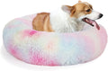 Small Calming Dog Bed - Anti-Anxiety, Washable, Fluffy, Waterproof, Anti-Slip Base