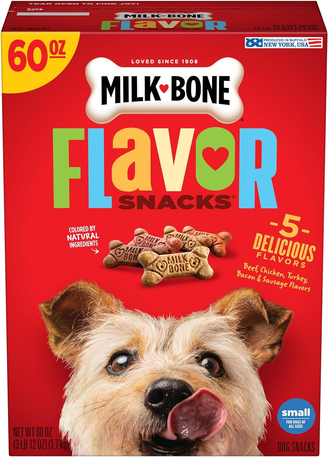 Milk-Bone Mini's Flavor Snacks – Dog Treats, Crunchy Texture Helps Reduce Tartar and Support Dental Health