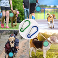 SLSON 2-Pack Collapsible Dog Bowls with Lids: Portable for Travel, Small, Light Blue/Green