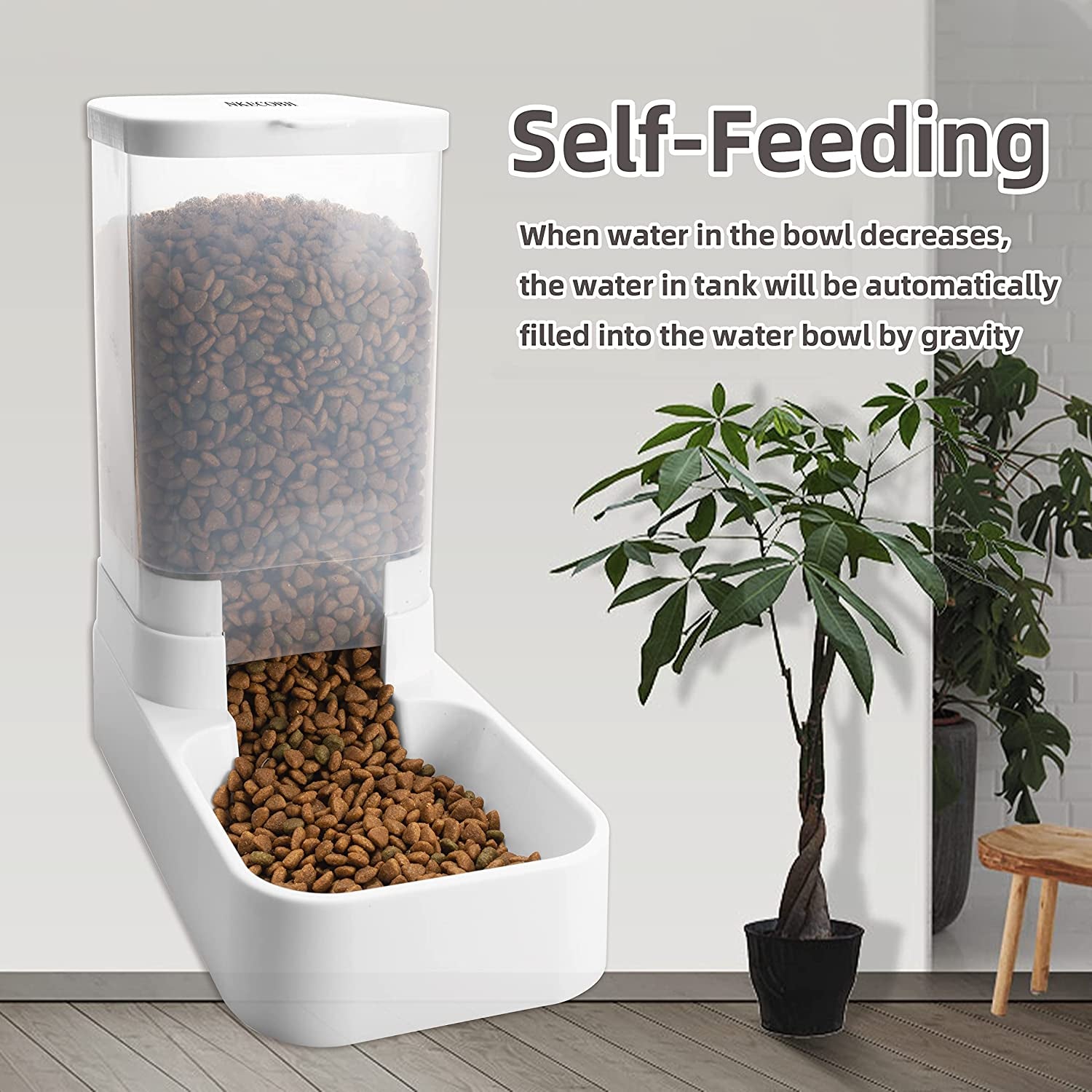 Gravity Pet Feeder & Water Dispenser Set: Automatic, Large Capacity 3.8L, For All Dogs