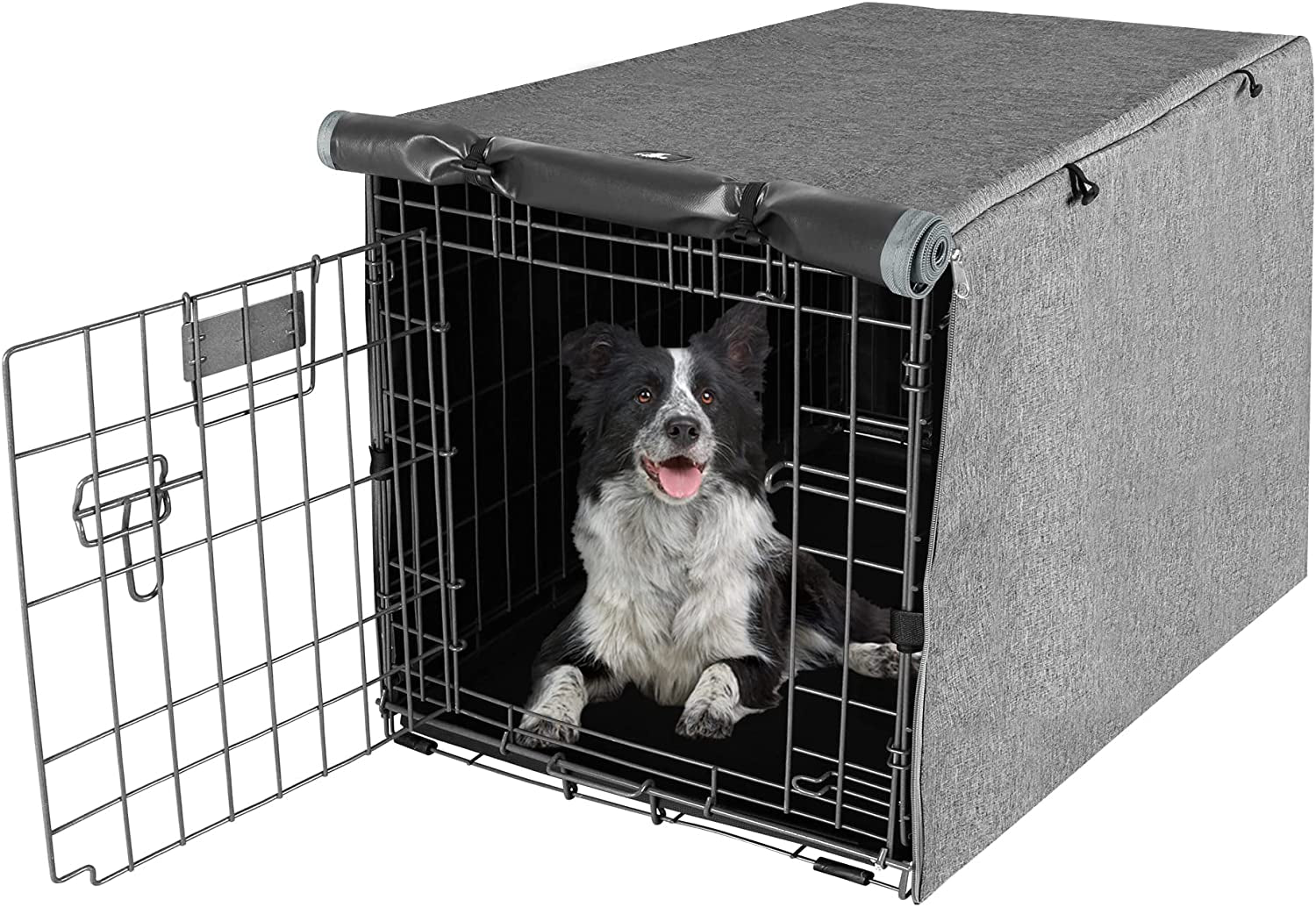 New World Pet Dog Crate Cover – Teflon Fabric Protector, Designer Cover Fits Various Sized-Crates