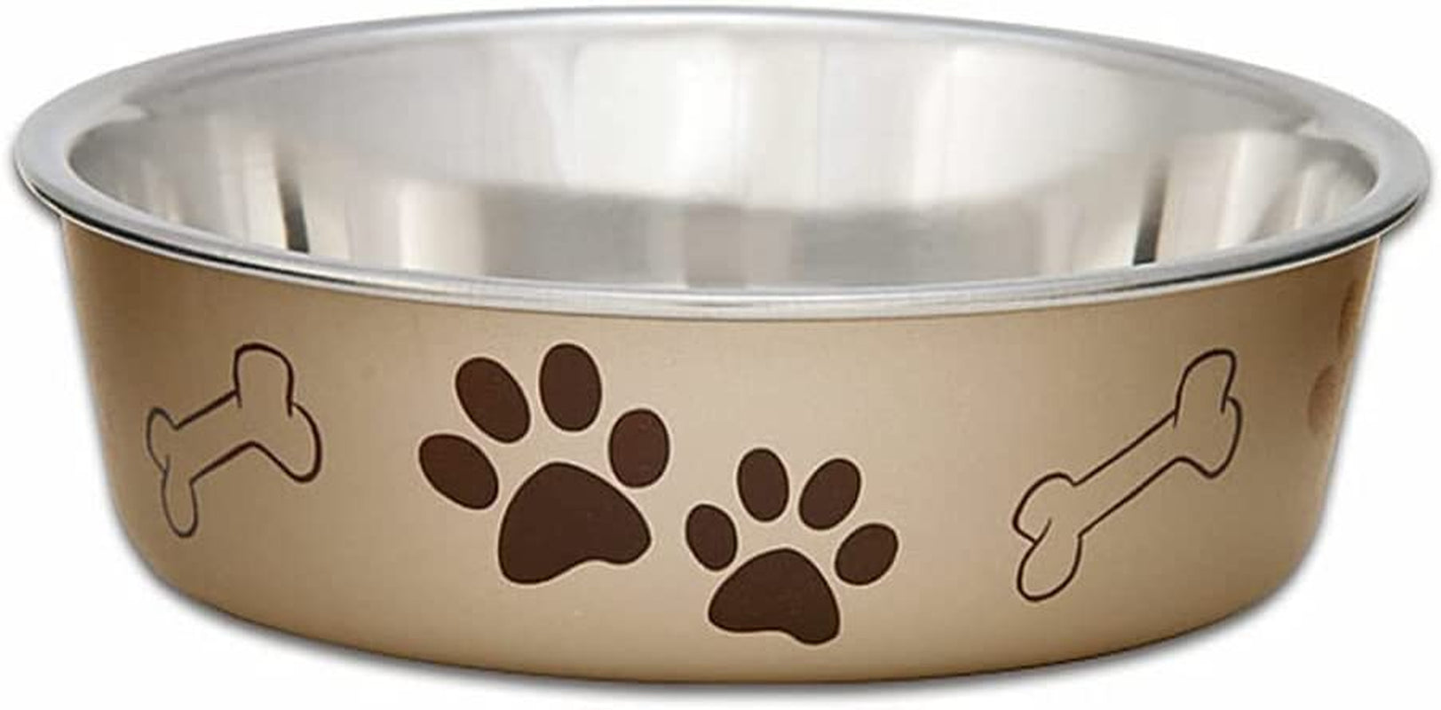 Loving Pets Bella Bowls: No-Tip Stainless Steel, Spill-Proof Pet Bowl, Medium, Blueberry Blue