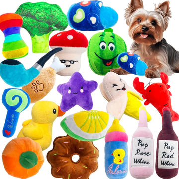 Jalousie 18-Pack Deluxe Multipack Squeaky Toys for Small to Large Dogs