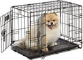 Midwest Double Door Enhanced Crate – Various-Sized Dog Crate with Leak-Proof Pan, Divider Panel, Patented Features, and Floor-Protecting Feet