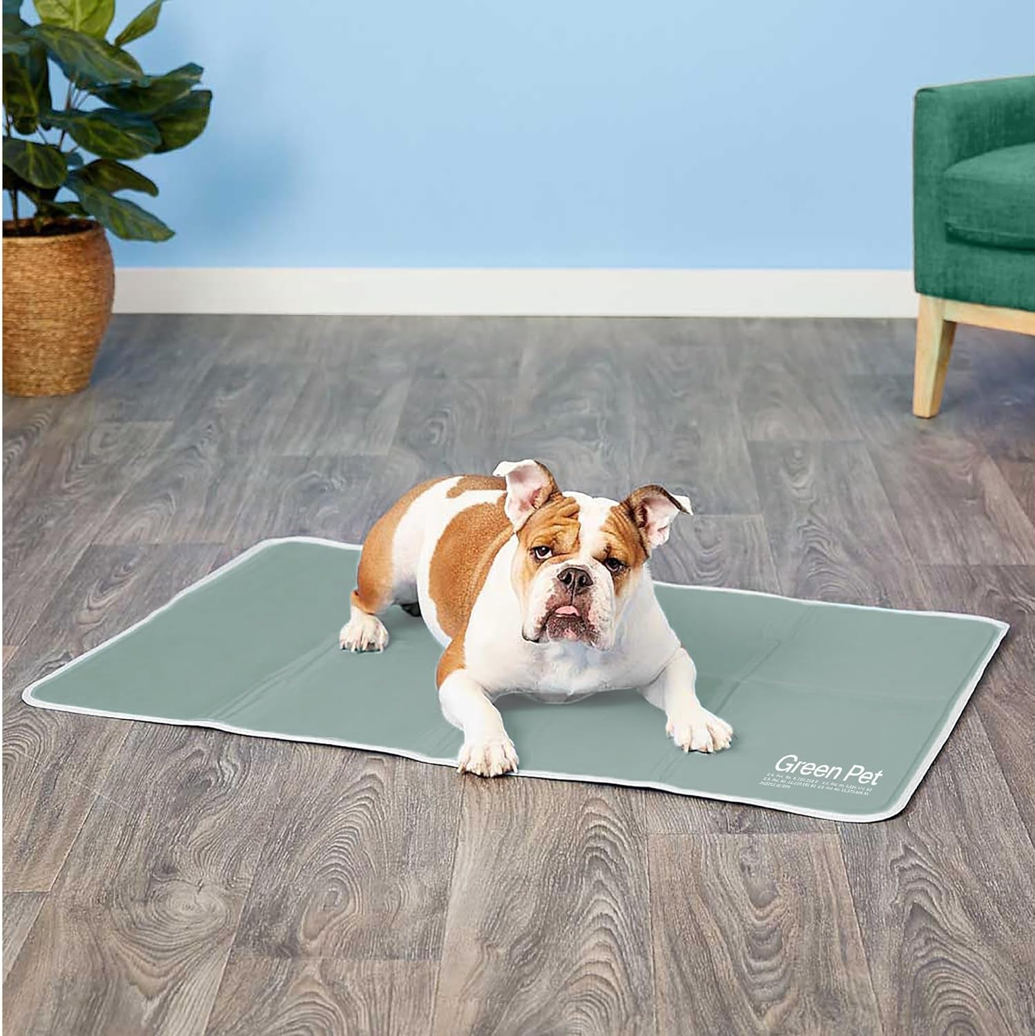 The Green Pet Shop Cooling Mat, Medium - Pressure-Activated, Non-Toxic Gel for Dogs & Cats, 21-45lbs