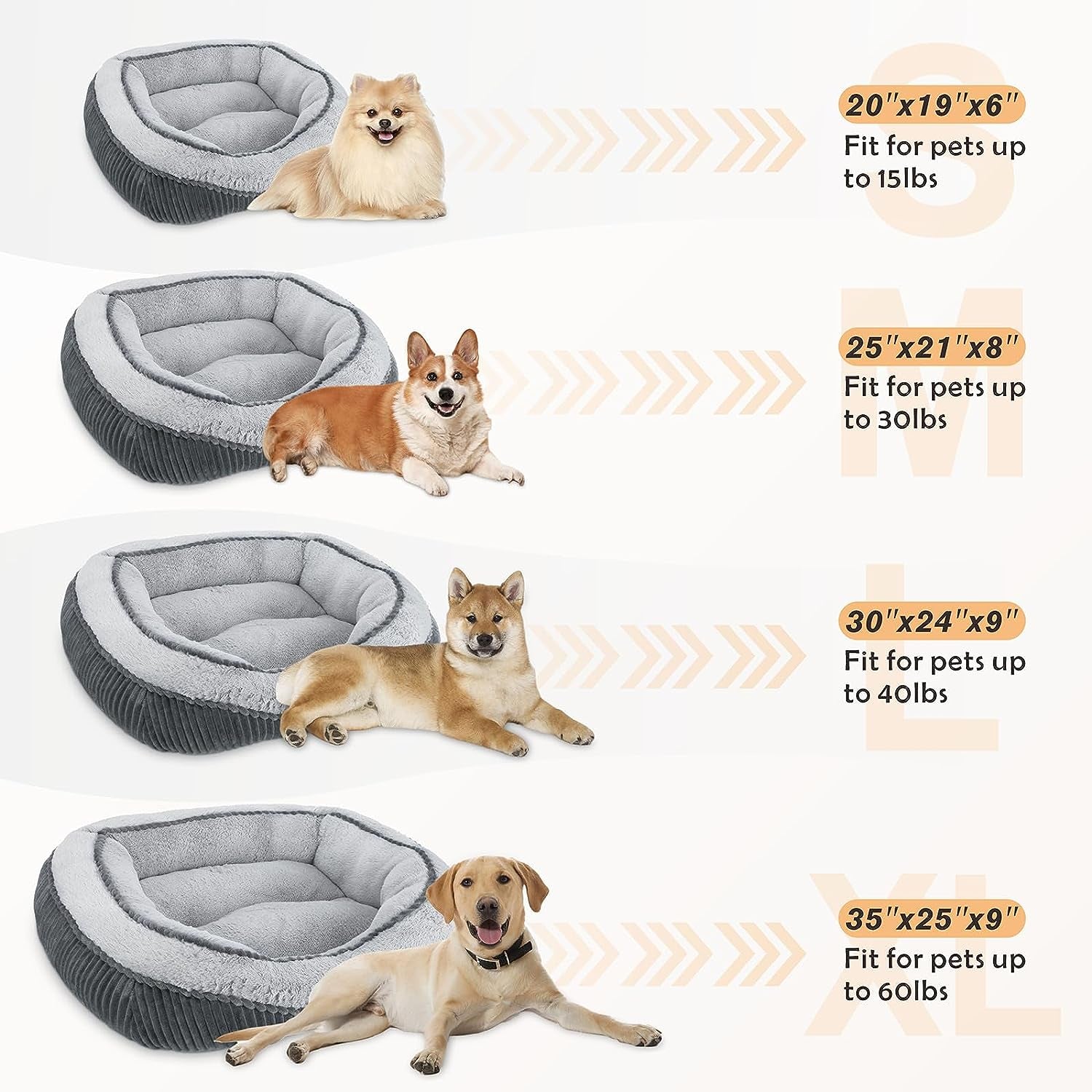 Luxury Orthopedic Dog Sofa Bed - Wide Side Design, Washable, Anti-Slip for All Dog Sizes