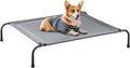 PRAISUN XL Outdoor Elevated Dog Cot with Mesh, Cooling, Portable - Dark Gray