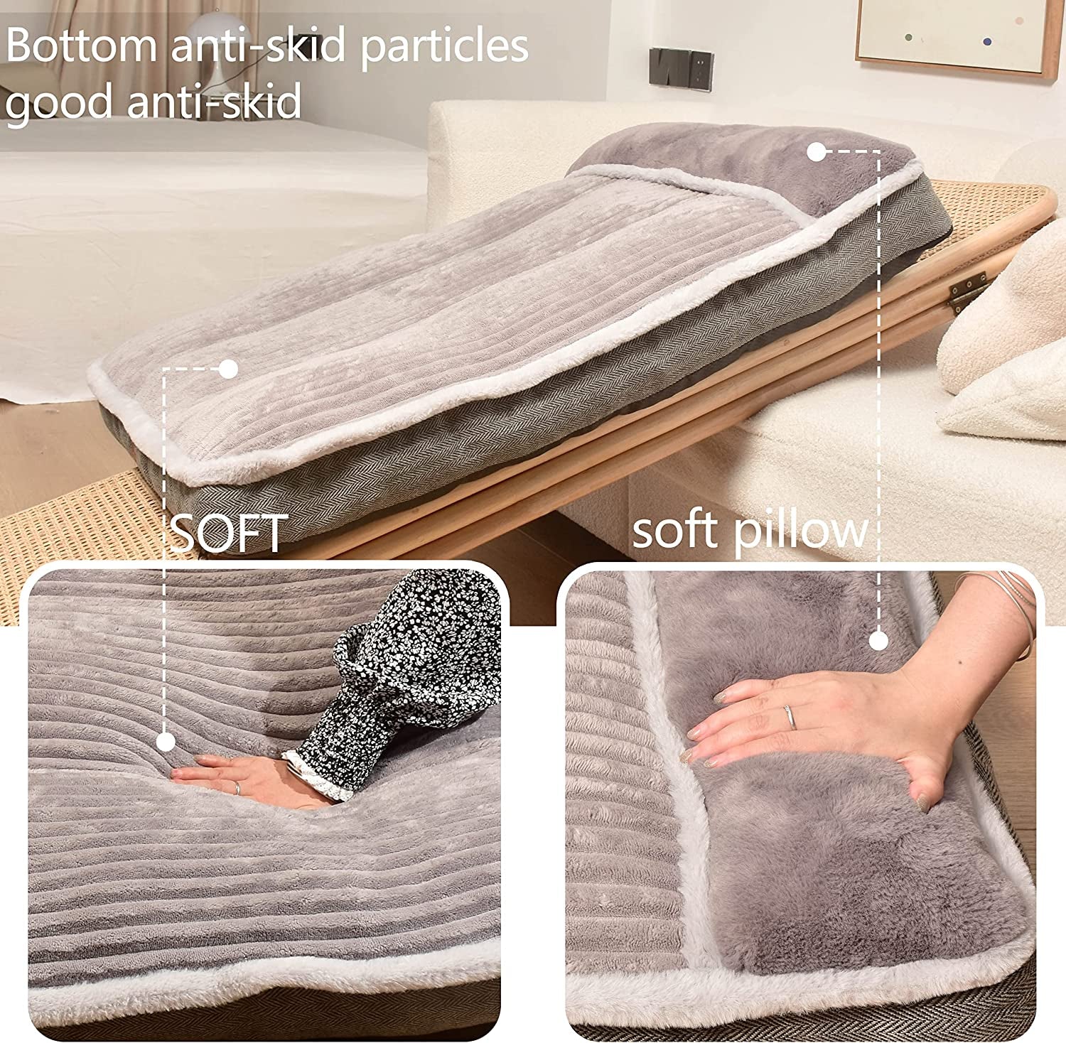 Cozy Dog Bed with Pillow: Soft Mattress for Small to Medium Dogs, Ideal for Crate & Kennel